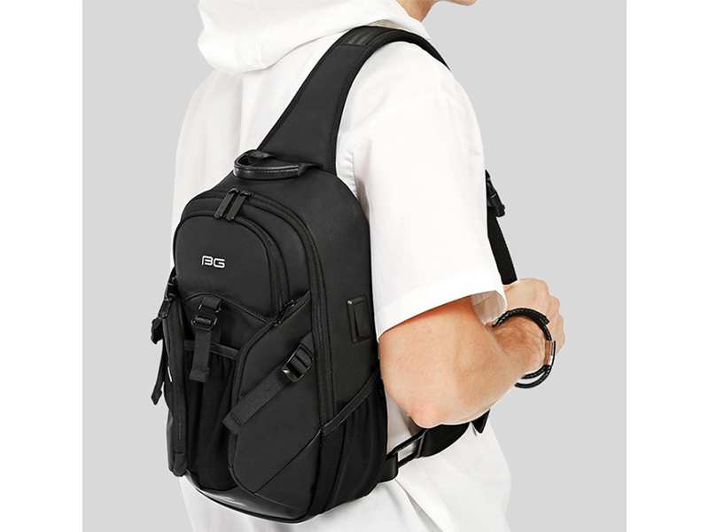 کوله کراس بادی تک بند ضد آب یو اس بی دار بنج Bange BG-77120 Men Waterproof Crossbody Chest Bag with USB