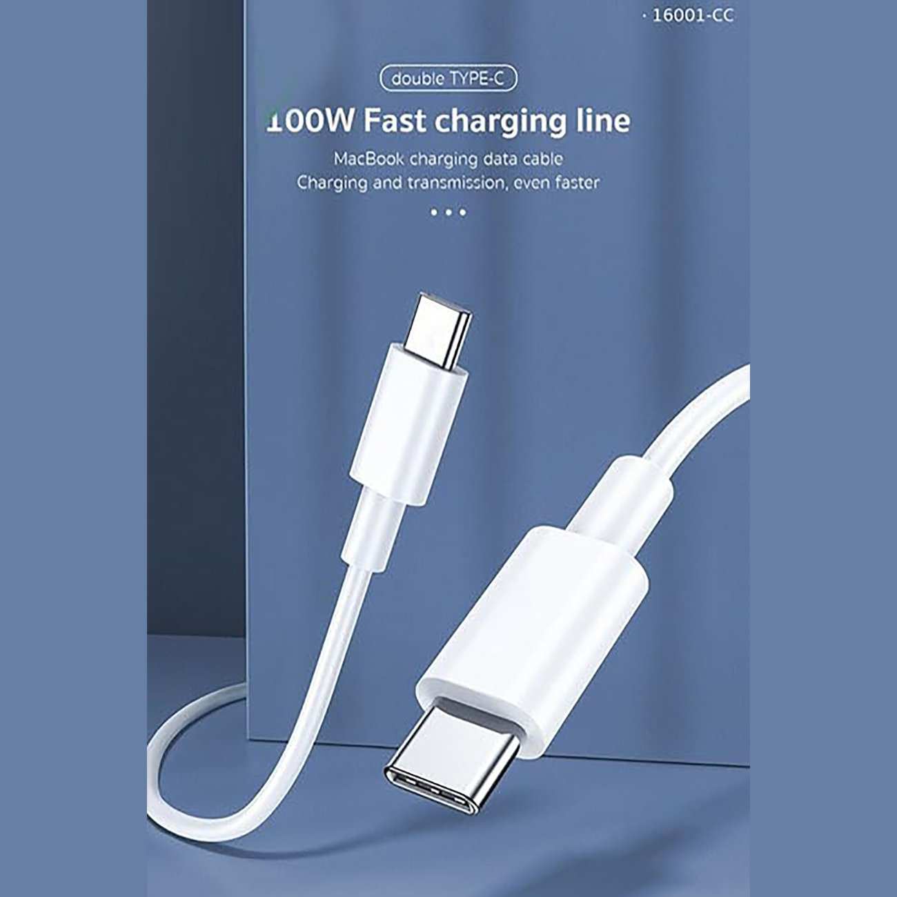 کابل شارژ و انتقال داده دو سر تایپ سی 100 وات دو متری کوتسی 16001-CC