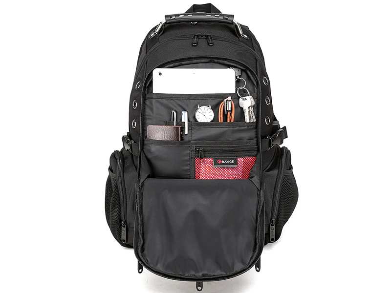 کوله پشتی  ضد آب لپ تاپ 17 اینچ با دو درگاه یو اس بی و آی یو ایکس بنج Bange BG-1901 Ransel Hitam Backpack Pria Tas 17 Inch