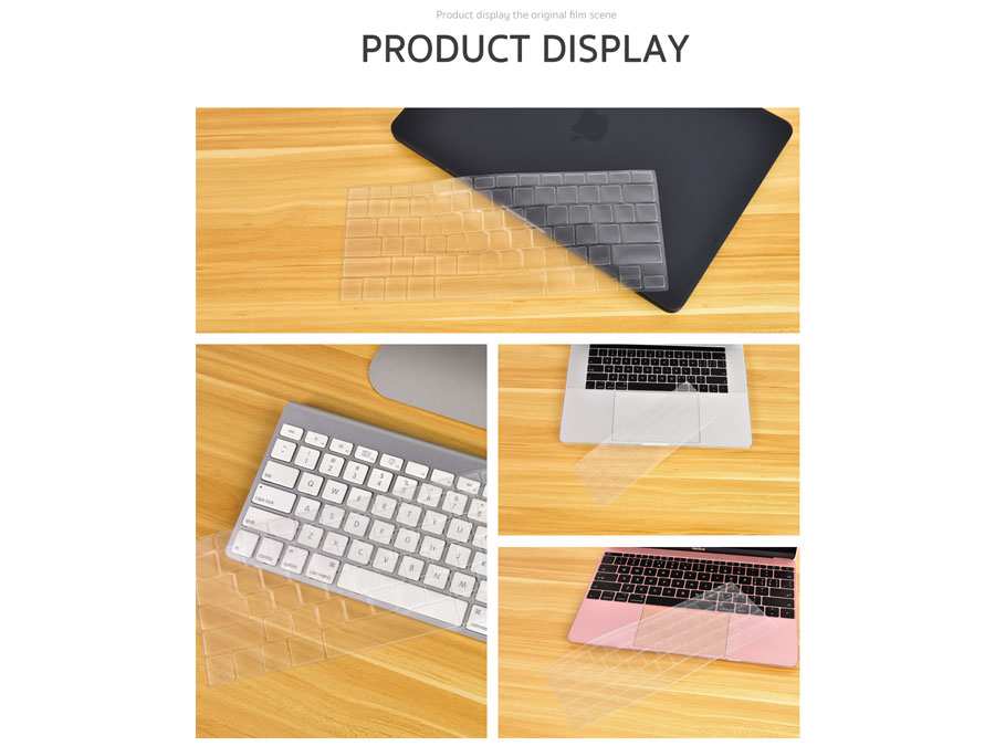 محافظ کیبورد مک بوک رتینا 12 اینچ و 13 اینچ پرو کوتتسی Coteetci Keyboard skin TPU ultra slim MB1012