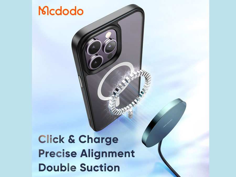 قاب محافظ مگ سیف آیفون 14 پرومکس نیمه شفاف مک دودو Mcdodo PC-3103 Apple iPhone 14 Pro Max Magsafe Case