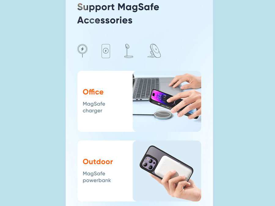 قاب محافظ مگ سیف آیفون 14 پرومکس نیمه شفاف مک دودو Mcdodo PC-3103 Apple iPhone 14 Pro Max Magsafe Case