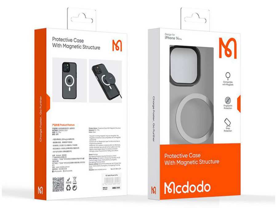 قاب محافظ مگ سیف آیفون 14 پرومکس نیمه شفاف مک دودو Mcdodo PC-3103 Apple iPhone 14 Pro Max Magsafe Case