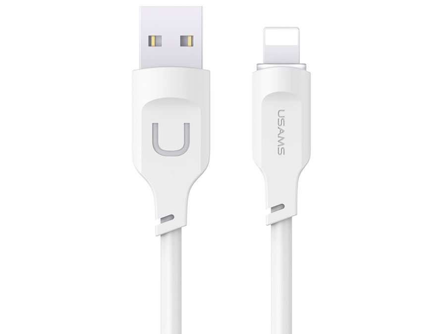 کابل شارژ سریع لایتنینگ ال ای دار 1.2 متری یوسامز USAMS US-SJ565 USB to Lightning fast charging cable 2.4A