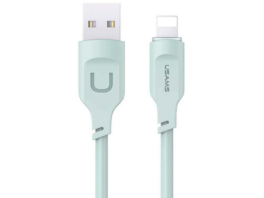 کابل شارژ سریع لایتنینگ ال ای دار 1.2 متری یوسامز USAMS US-SJ565 USB to Lightning fast charging cable 2.4A