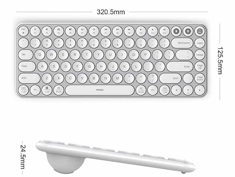 کیبورد بی سیم شیائومی Xiaomi MIIIW MWXKT01 Air 85 Bluetooth Dual-mode Mini Keyboard