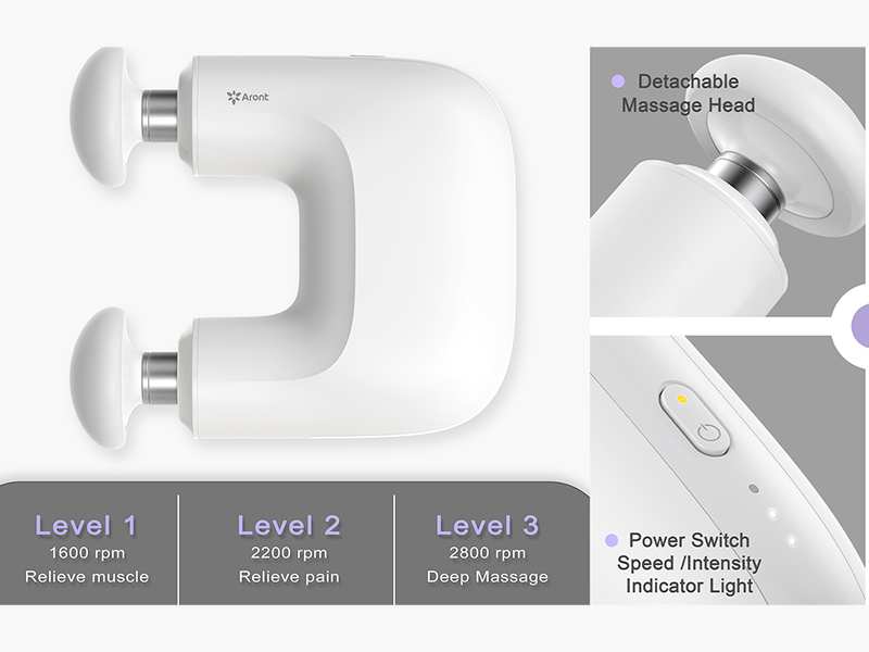مینی ماساژور تفنگی دو سر شیائومی Xiaomi Aront SX301 Mini Double Head Massage Gun