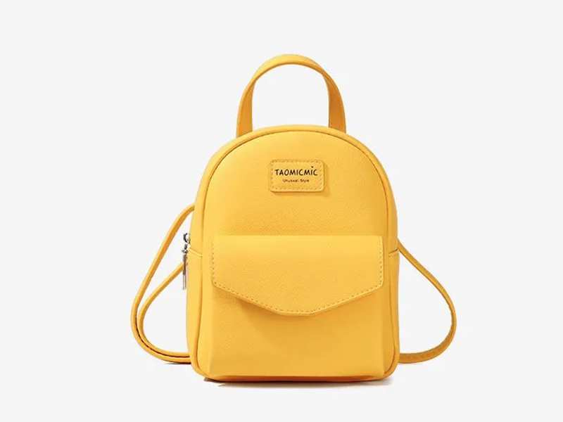 مینی کوله پشتی دخترانه و زنانه تائومیک میک Taomicmic D7002 Faux Leather Lettering Mini Backpack - تصویر 11