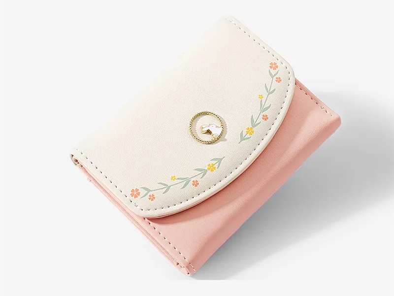 کیف پول و کارت اعتباری زنانه و دخترانه تاشو گلدار TAOMICMIC Y8373 Women Short Wallet