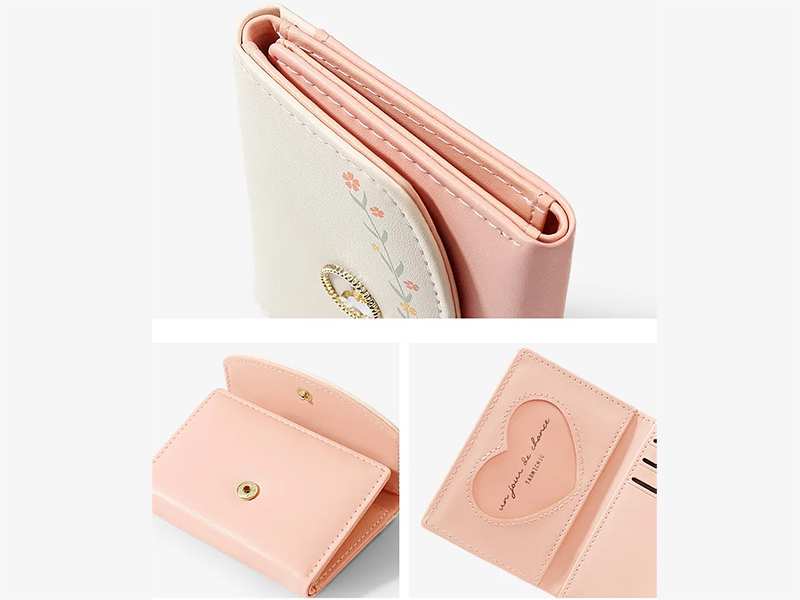 کیف پول و کارت اعتباری زنانه و دخترانه تاشو گلدار TAOMICMIC Y8373 Women Short Wallet