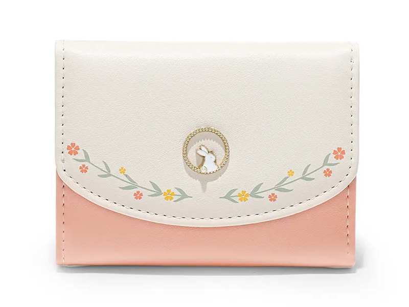 کیف پول و کارت اعتباری زنانه و دخترانه تاشو گلدار TAOMICMIC Y8373 Women Short Wallet