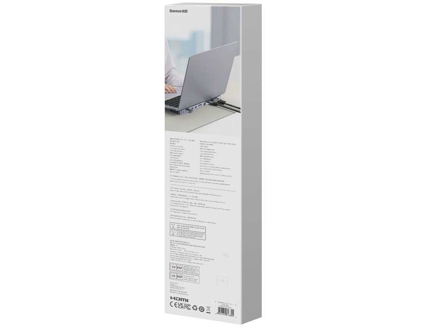 هاب تایپ سی 11 پورت و پایه لپ تاپ بیسوس Baseus EliteJoy Gen2 universal HUB 11in1 laptop stand WKSX030013
