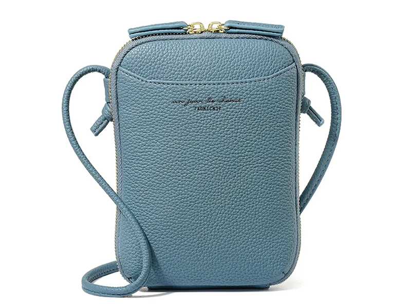 کیف دوشی زنانه زیپی طرح چرم TAOMICMIC D7078 Fashion Design Crossbody Bag