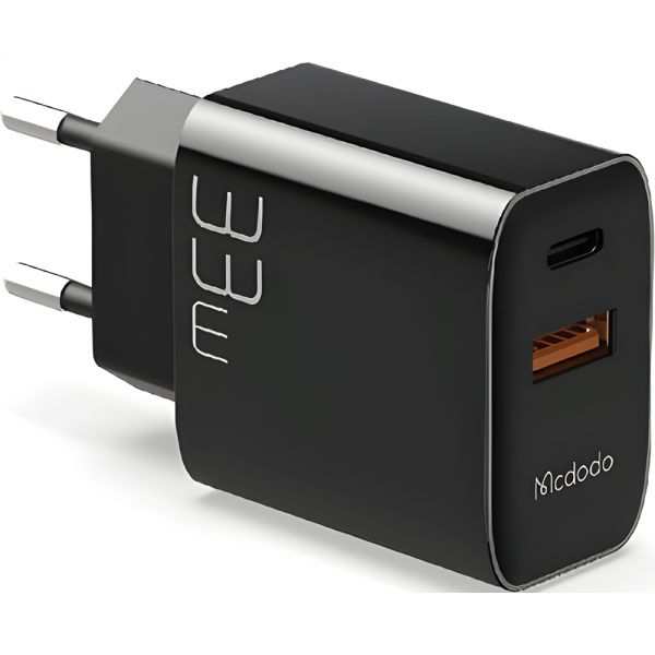 شارژر دیواری فست شارژ 33 واتی مک دودو MCDODO CH-0921 33W PD Dual-Port Fast Charger