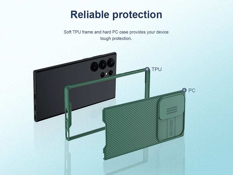 قاب محافظ سامسونگ گلکسی اس 23 اولترا نیلکین Nillkin Samsung Galaxy S23 Ultra CamShield pro Case