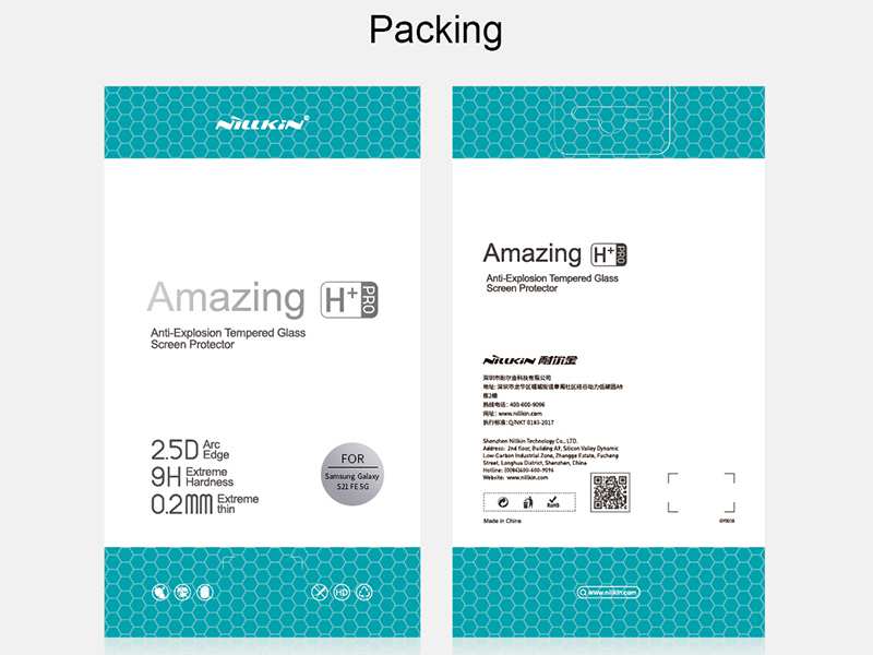 محافظ صفحه نمایش شیشه ای سامسونگ گلکسی اس 21 نیلکین Nillkin Samsung Galaxy S21 FE 5G H+Pro Glass