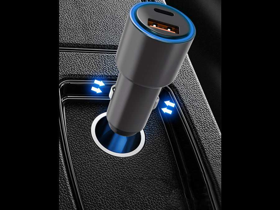 شارژر فندکی فست شارژ ماشین تایپ سی وات ویوو PC100