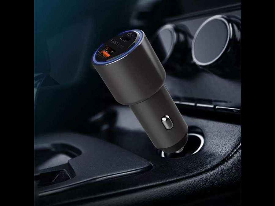 شارژر فندکی فست شارژ ماشین تایپ سی وات ویوو PC100