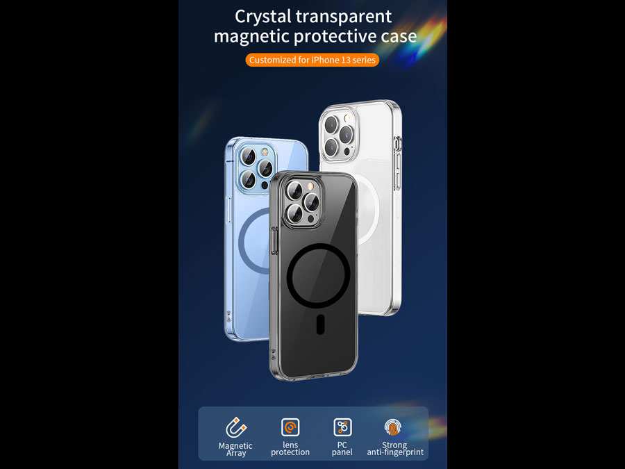 قاب مگنتی شفاف آیفون 13 پرو ویوو Wiwu Magnetic Crystal Case iPhone 13 Pro 6.1" MCC-101