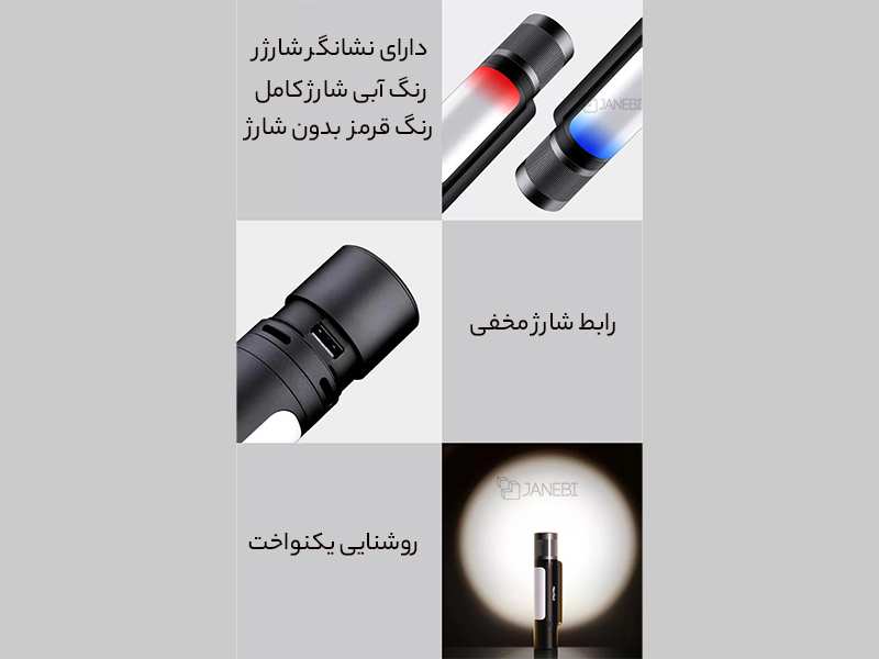 چراغ قوه شارژی 12 کاره شیائومی Xiaomi NexTool NE20161 Outdoor Thunder 12 in 1 the flashlight