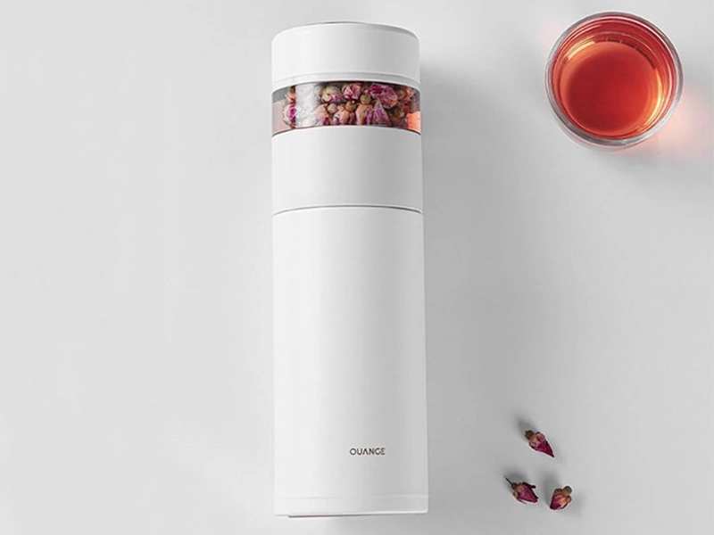 فلاسک دماسنج دار و قابل حمل شیائومی Xiaomi Youpin QUANGE Smart Tea Insulation Mug H8133