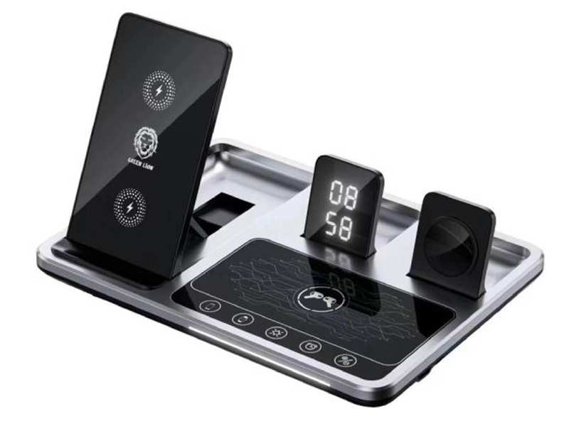 شارژر وایرلس چندکاره گرین Green 4 in 1 Wireless Charger Station GN4IN1WCS