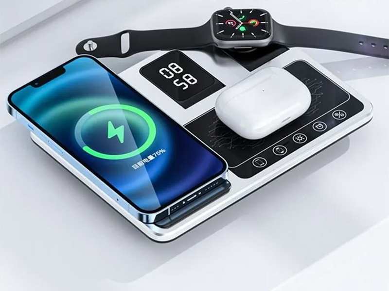 شارژر وایرلس چندکاره گرین Green 4 in 1 Wireless Charger Station GN4IN1WCS