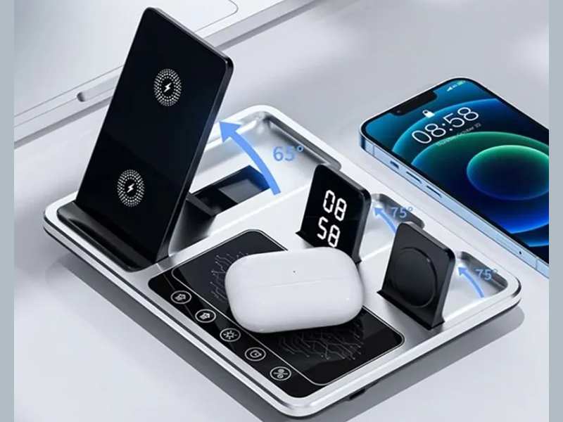 شارژر وایرلس چندکاره گرین Green 4 in 1 Wireless Charger Station GN4IN1WCS