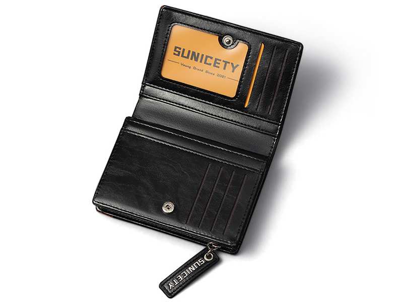 کیف پول و جاکارتی مردانه کوچک زیپ دار سانی ستی SUNICETY S3004 zipper short men's wallet