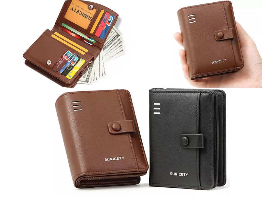 کیف پول و جاکارتی مردانه کوچک سانی ستی SUNICETY S3063 short men's wallet card bag