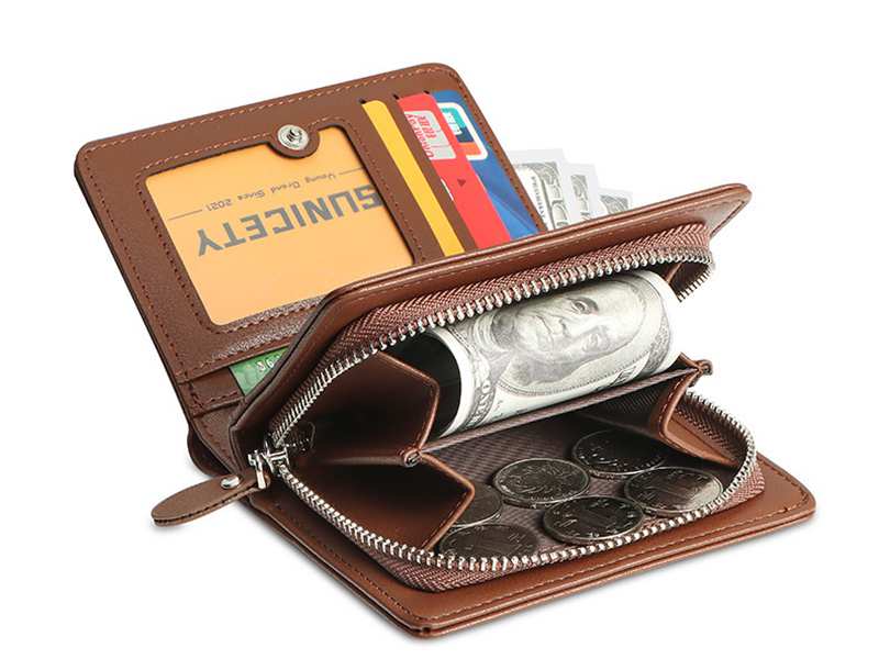 کیف پول و جاکارتی مردانه کوچک سانی ستی SUNICETY S3063 short men's wallet card bag