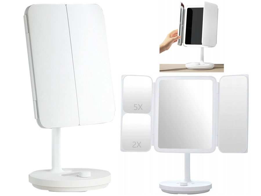 آینه آرایشی رومیزی ال ای دی دار تاشو شیائومی Xiaomi Jordan And Judy LED CountertopVanity Mirror Foldeable NV536