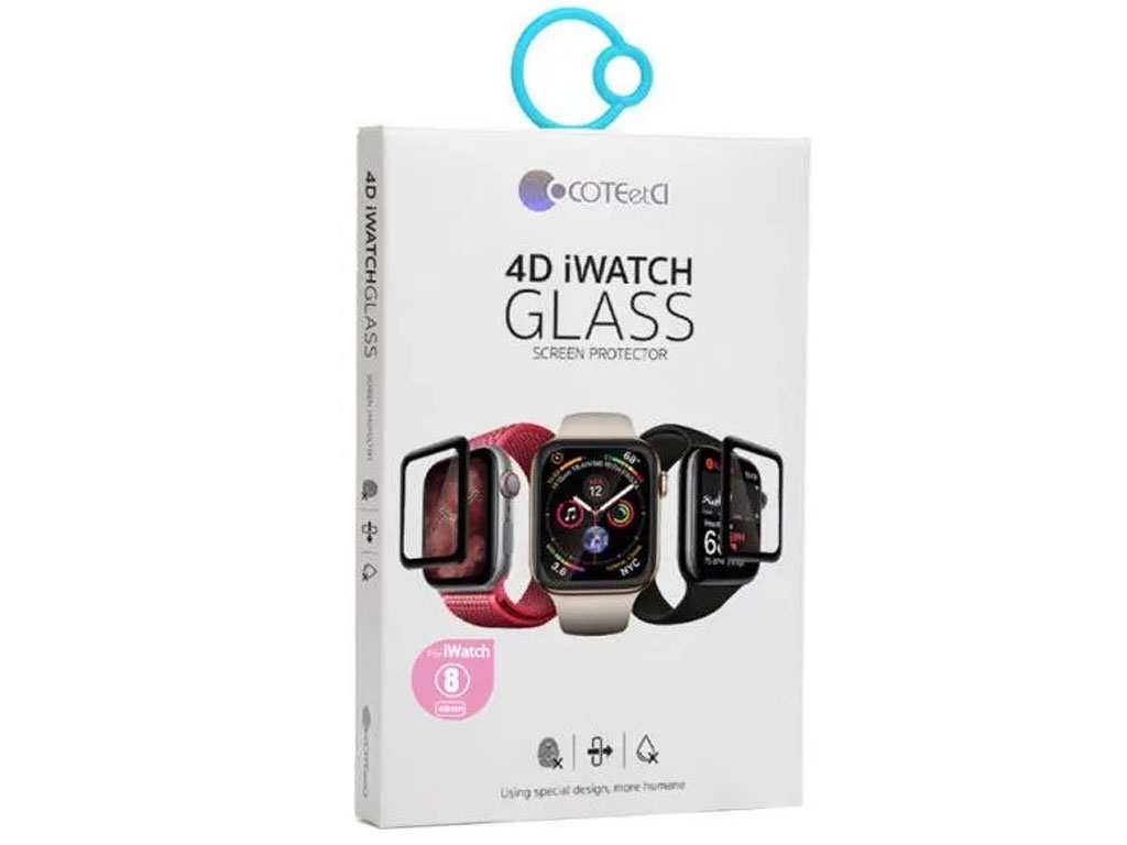 گلس اپل واچ 41 میلی‌متری سری 7 و 8 کوتتسی Coteetci iWatch7/8 full Glue tempered glass 41mm 24006-41