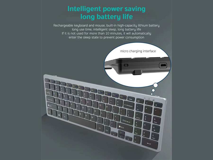 کیبورد بی سیم سه حالته کوتتسی Coteetci Three-mode wireless keyboard 84007