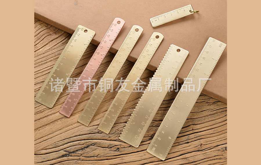 خط کش اندازه گیری برنجی 15 سانتی متری کریتیو 15cm brass ruler creative