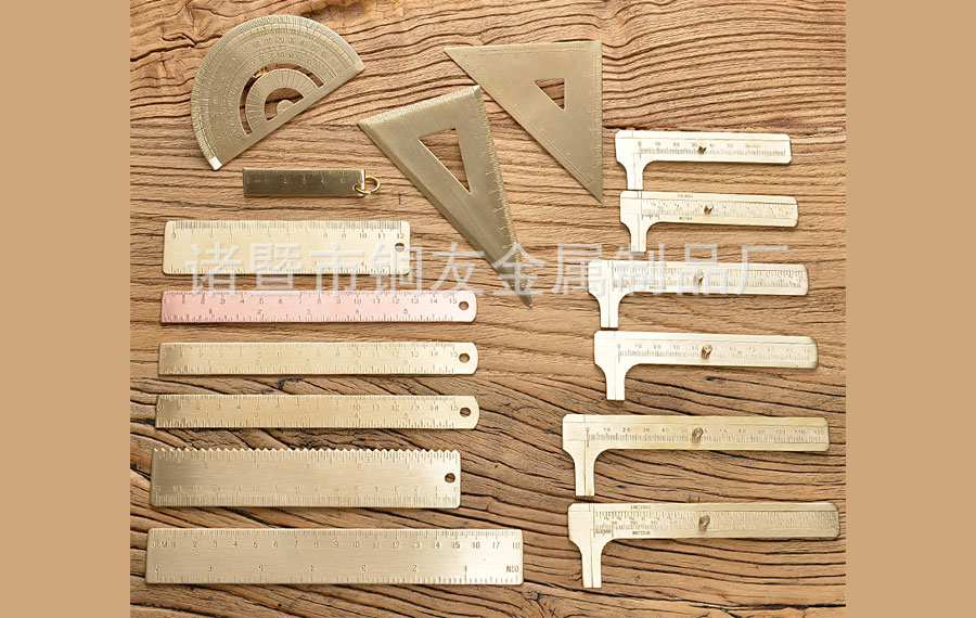 خط کش اندازه گیری برنجی 15 سانتی متری کریتیو 15cm brass ruler creative