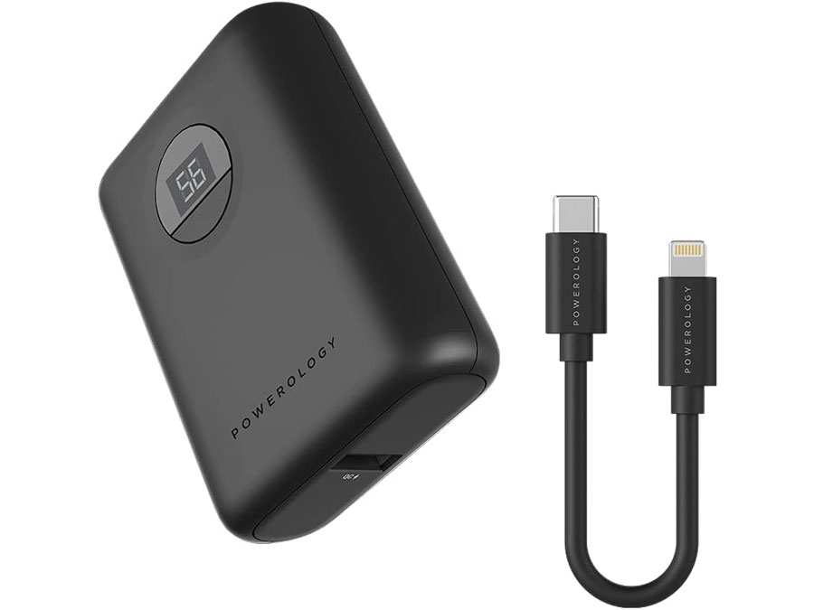 پاوربانک تایپ سی و یو اس بی 10000 پاورولوژی Powerology Ultra Compact 10000 mAh Power Bank PPBCHA04