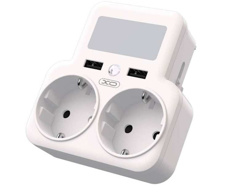 چندراهی برق 2 سوکت و 2 پورت یواس بی ایکس او XO WL09 EU Smart Wall Plug Adapter - تصویر 5