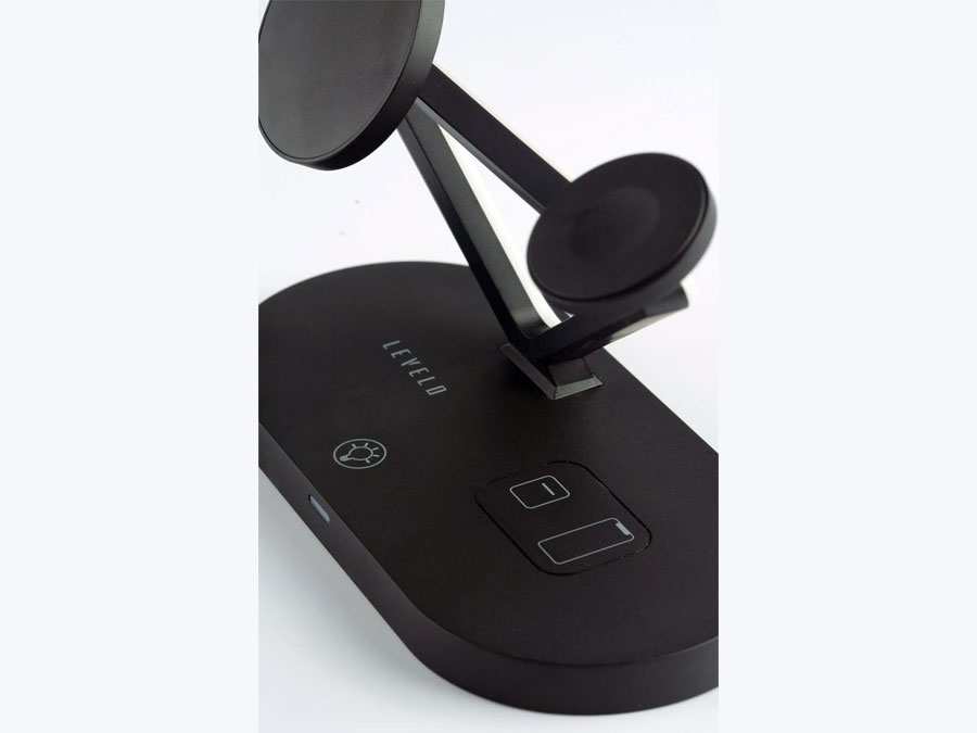 شارژر وایرلس مگنتی مولتی شارژ لِوللو Levelo Premio 5 In 1 Wireless Charging Pad LVL51WCPBK