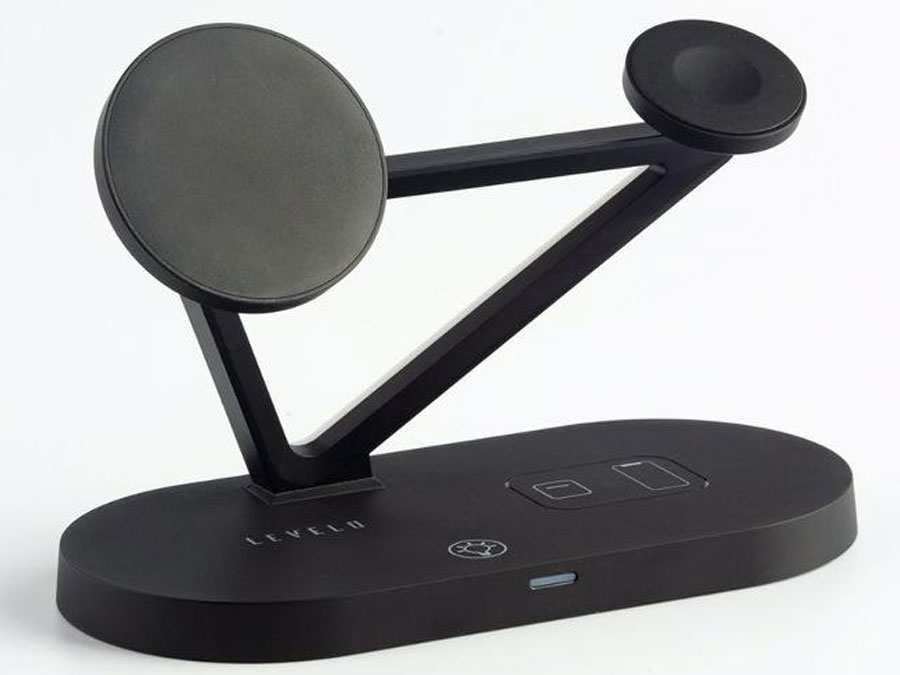 شارژر وایرلس مگنتی مولتی شارژ لِوللو Levelo Premio 5 In 1 Wireless Charging Pad LVL51WCPBK