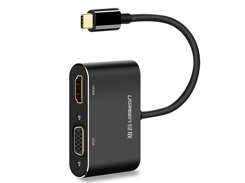 تبدیل تایپ سی به اچ دی ام آی و وی جی آی یوگرین Ugreen MM123 50251 USB-C to HDMI and VGA Converter