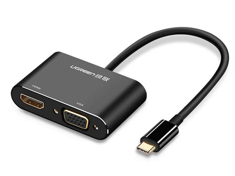 تبدیل تایپ سی به اچ دی ام آی و وی جی آی یوگرین Ugreen MM123 50251 USB-C to HDMI and VGA Converter