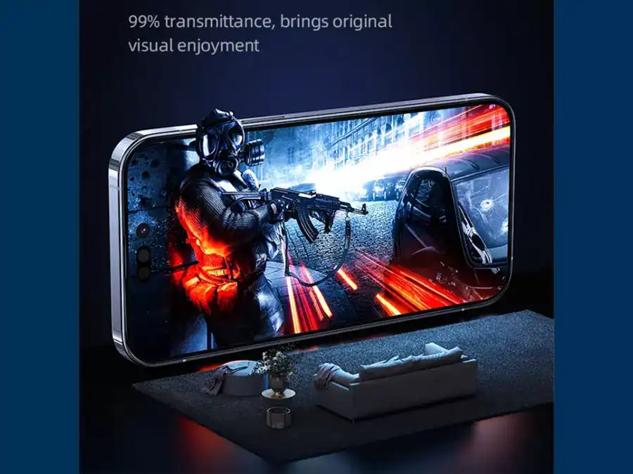 محافظ صفحه نمایش آیفون 13 پرومکس، 14 پلاس و 14 پرومکس با ابزار نصب یوسامز USAMS Glass iPhone 13 Pro Max/14 Plus/14 Pro Max BH806M01