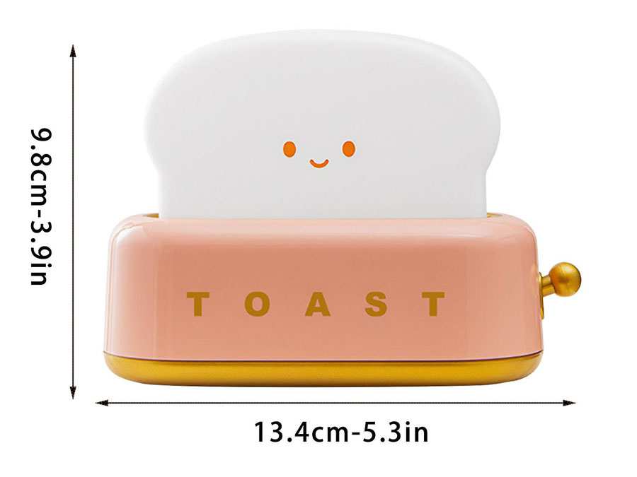 چراغ خواب فانتزی شارژی تایمردار TOAST Lamp LED Night Light Bedroom Bedside Timing Sleeping Light