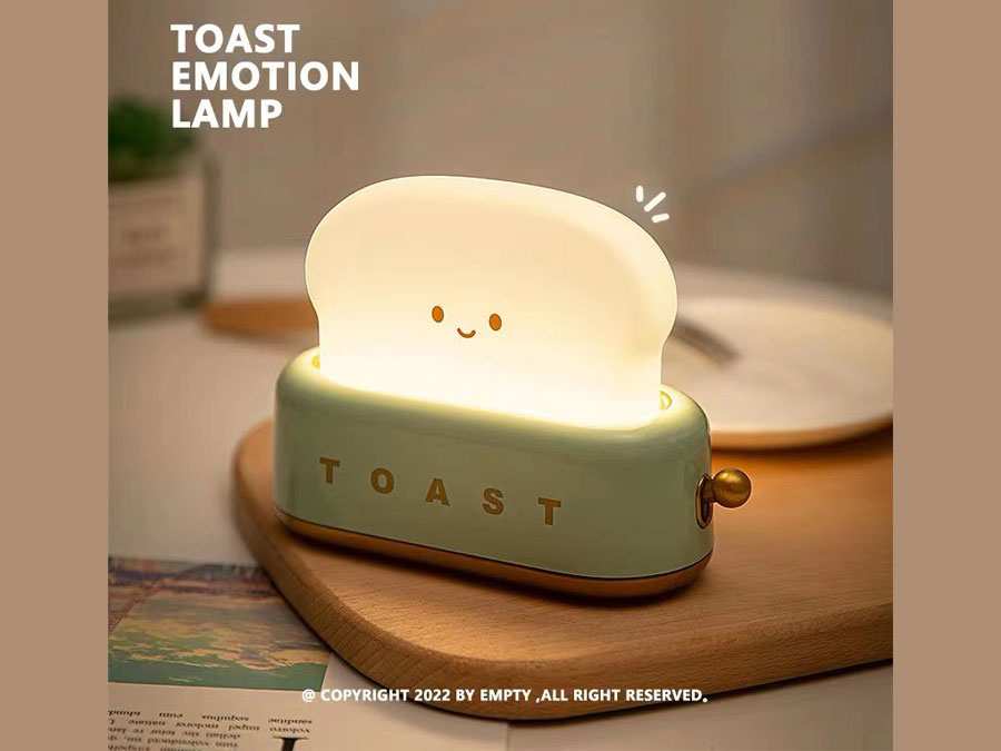 چراغ خواب فانتزی شارژی تایمردار TOAST Lamp LED Night Light Bedroom Bedside Timing Sleeping Light