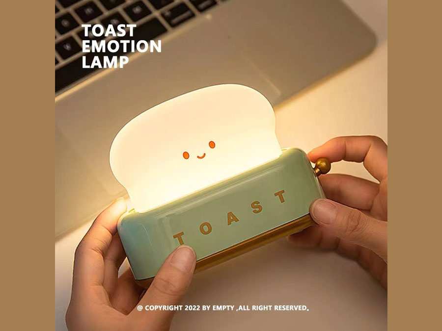چراغ خواب فانتزی شارژی تایمردار TOAST Lamp LED Night Light Bedroom Bedside Timing Sleeping Light