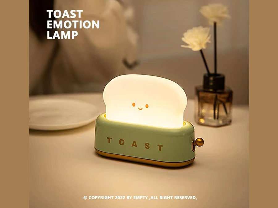 چراغ خواب فانتزی شارژی تایمردار TOAST Lamp LED Night Light Bedroom Bedside Timing Sleeping Light