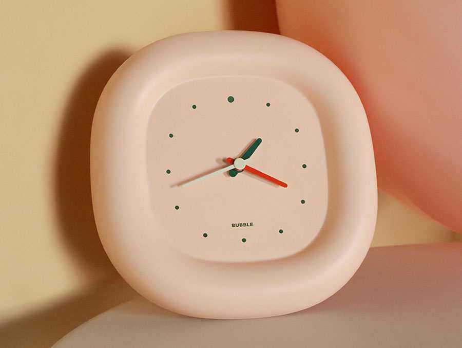 ساعت دیواری و رومیزی MUID Milk Yellow Bubble Clock