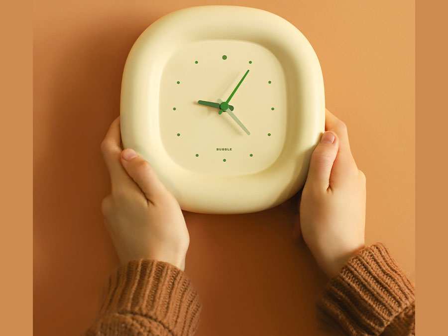 ساعت دیواری و رومیزی MUID Milk Yellow Bubble Clock