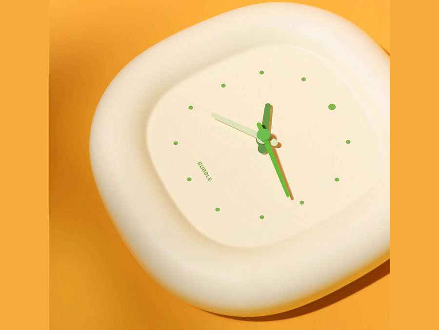 ساعت دیواری و رومیزی MUID Milk Yellow Bubble Clock